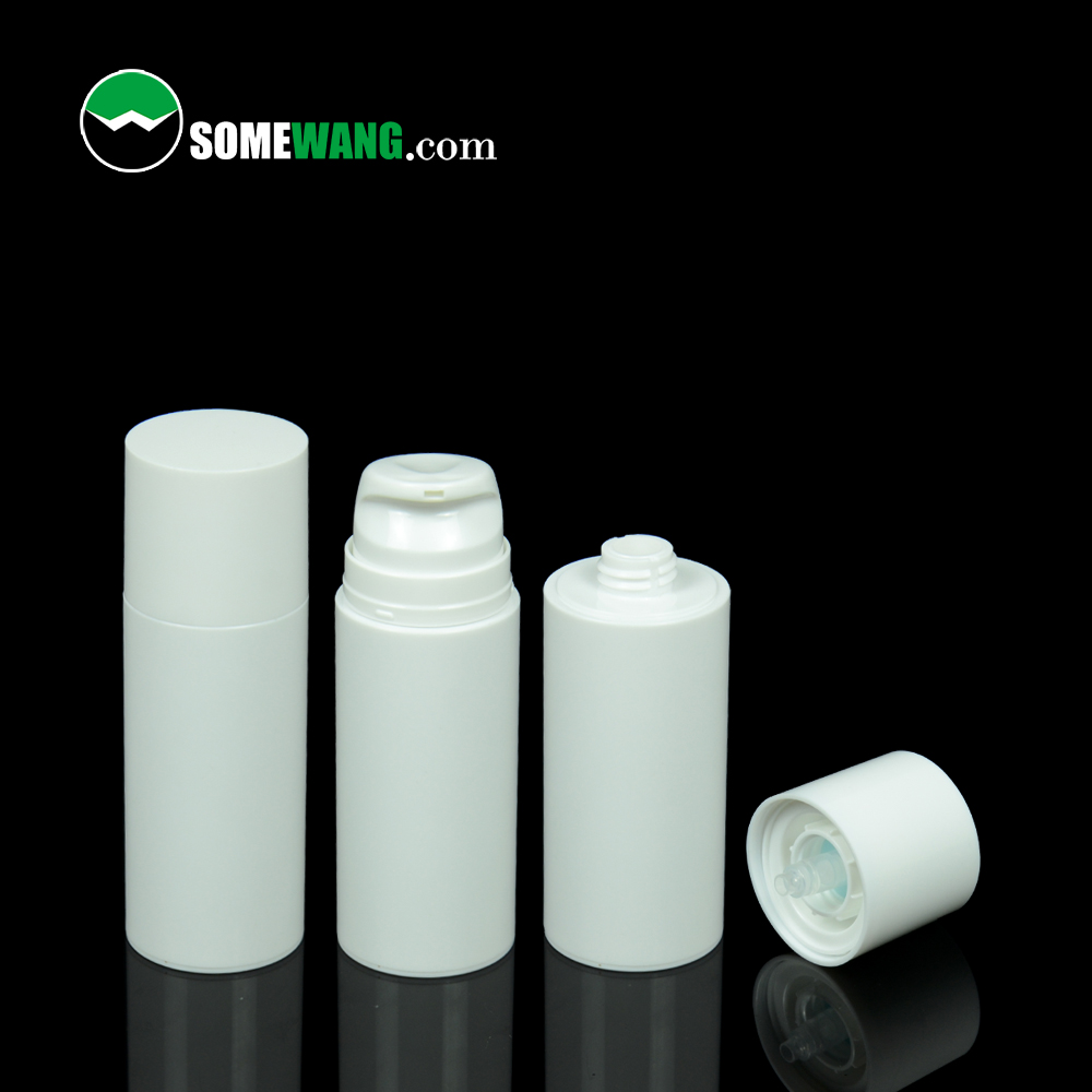 तरल पदार्थ के लिए सामग्री कॉस्मेटिक डिस्पेंसर पंप वायुहीन बोतलों के रूप में 50 मिलीलीटर 100 मिलीलीटर प्लास्टिक
