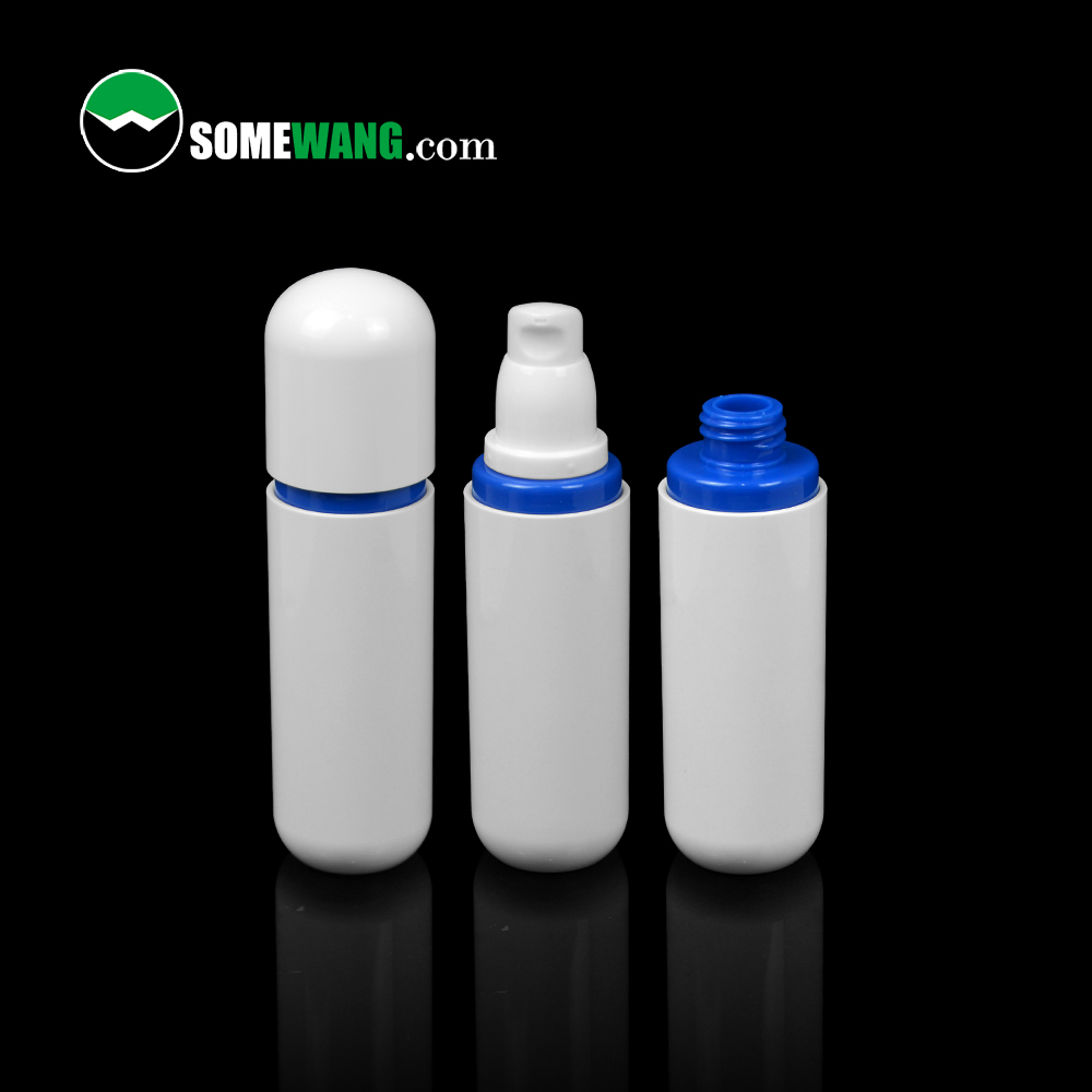 30ml 50ml Bottiglia senza aria spazzolata Cum'è Materiale Lozione di lusso Bottiglia a pompa di plastica rossa