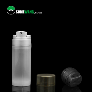 35ml 50ml 75ml 100ml 120ml 150ml 200ml Engros plast klar kosmetisk luftløs flaske med svart pumpe 30ml