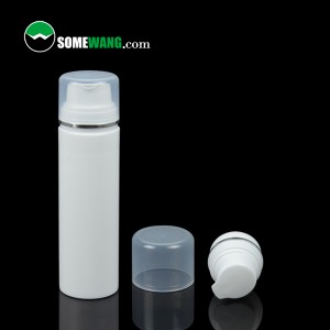 थोक 30ml 50ml 80ml 100ml 120ml 150ml पीपी प्लास्टिक सिलेंडर वायुहीन लोशन पंप तरल के लिए त्वचा की देखभाल की बोतल