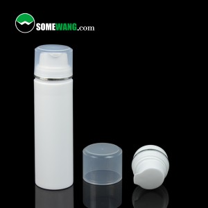 30ml 50ml 80ml 100ml 120ml 150ml Empty White Cosmetic Facial Cleanser Pp Plastic Airless Pump Bottles For Lotion