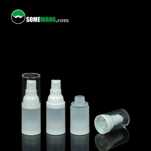အခမဲ့နမူနာ အဖြူရောင် 15ml 20ml 30ml 50ml Airless Pump Bottle အလှကုန်၊ Plastic PP Airless Lotion Pump Bottle