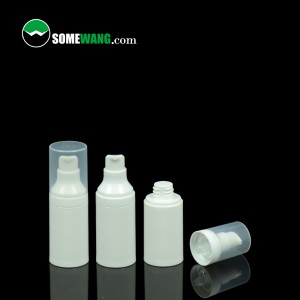 20ml 30ml 40ml 50ml plastic alb de lux, set de sticle goale pentru îngrijirea pielii cosmetice personalizate, ambalaj PP sticla cu pompă de loțiune fără aer pentru îngrijirea pielii