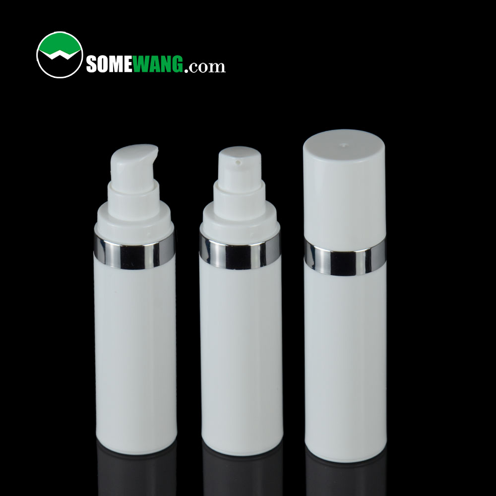 Botol pam tanpa udara semburan losyen kosmetik pp putih 30ml putih panas