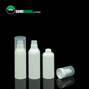 20ml 30ml 40ml 50ml luxo plástico branco personalizado frasco vazio para cuidados com a pele conjunto embalagem PP skincare airless loção bomba garrafa