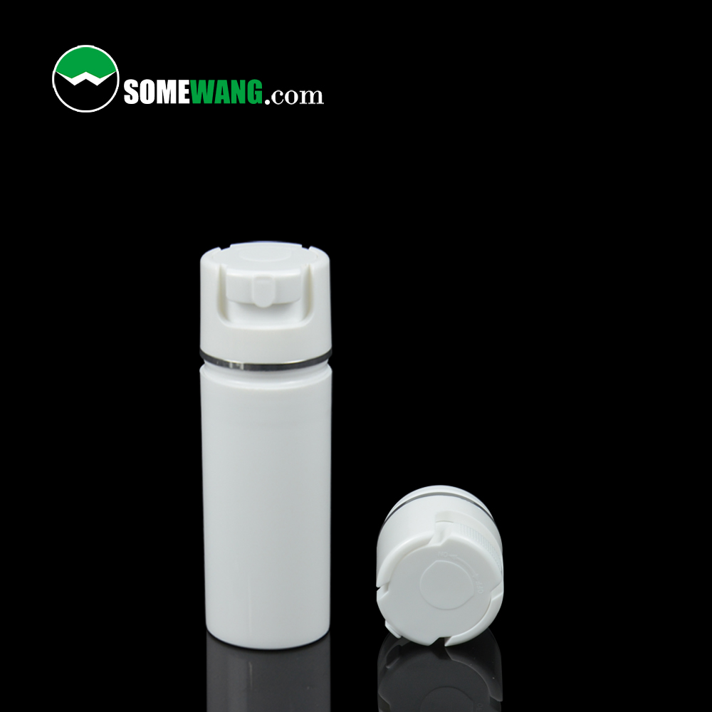 कस्टम एअरलेस स्प्रे बाटली 30g 50g 80g 100g 120g 150g व्हाईट पीपी प्लास्टिक कॉस्मेटिक लोशन फेस क्रीम एअरलेस पंप बाटली