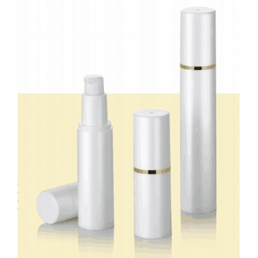 Shishe cilindrike 15ml 30ml 50ml e bardhë Pp Pompë Plastike pa ajër me Pompë Locion Snap