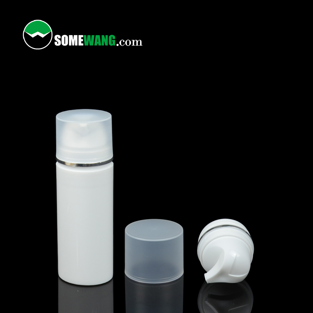 कॉस्मेटिक पैकेजिंग के लिए 30ml 50ml 80ml 100ml 120ml 150ml पीपी प्लास्टिक वायुहीन लोशन पंप बोतल को अनुकूलित करें