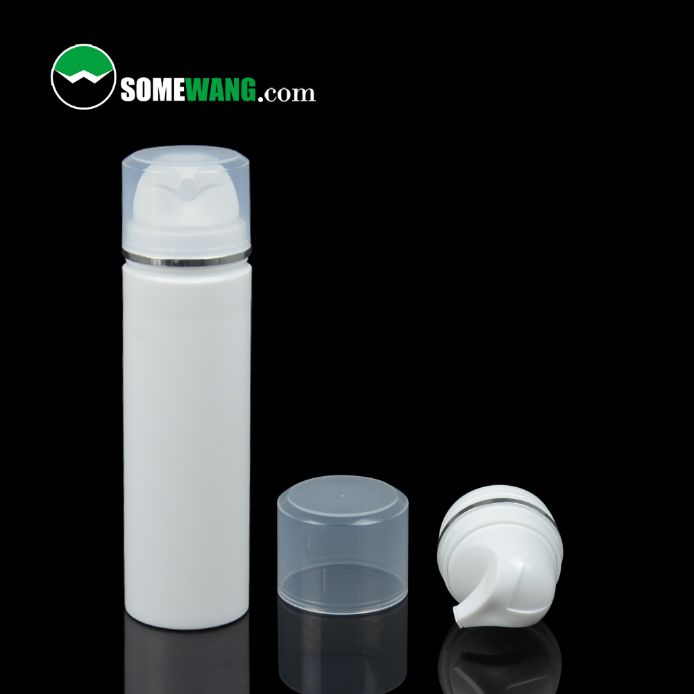 ຂາຍສົ່ງ 30ml 50ml 80ml 100ml 120ml 150ml PP plastic cylinder airless lotion pump skin care bottle for liquid