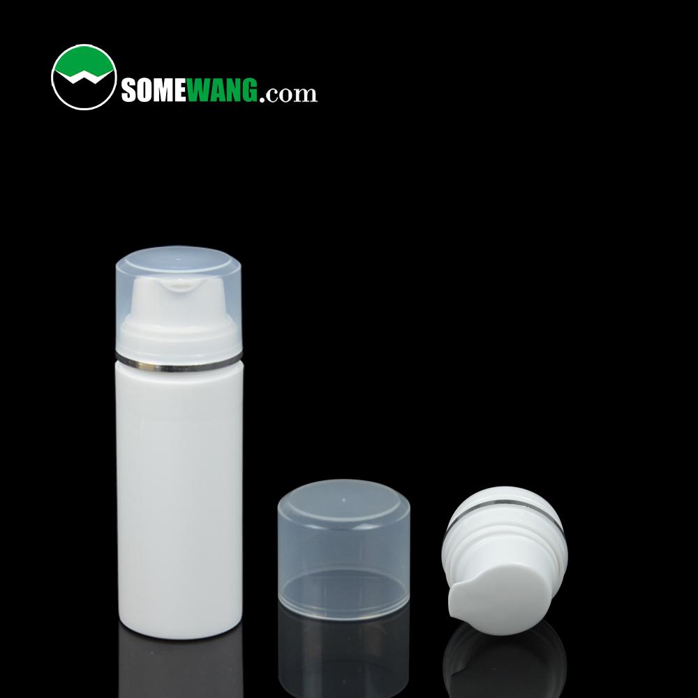 30ml 50ml 80ml 100ml 120ml 150ml Empty White Cosmetic Facial Cleanser Pp Plastic Airless Pump Bottle Para sa Losyon