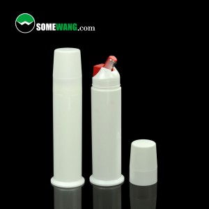 PP plast tandkrämsbehållare 60ml 100ml förpackningsflaskor kosmetisk luftlös pumpflaska för tandkräm