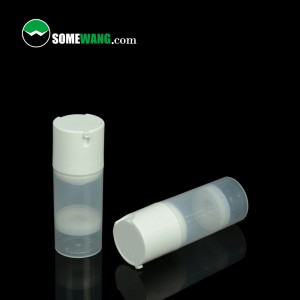 100 मिलीलीटर सफेद कॉस्मेटिक क्रीम पीपी प्लास्टिक वायुहीन पंप बोतल