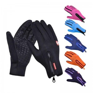 Velkoobchod zimní teplé dotykové obrazovky cyklistické motocyklové outdoorové jiné sportovní rukavice v černých závodních rukavicích
