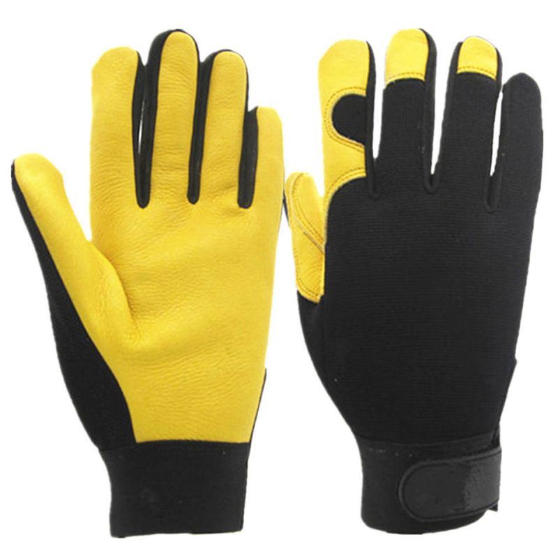 High Quality Construction Industrial Mechanica Antislip Coegi Operationis Safety Leather Gloves