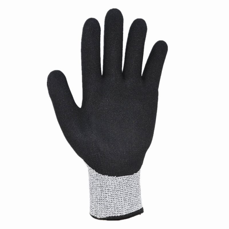 HPPE tahan potong CE level 5 murah sarung tangan pu palm coating anti-cut impact