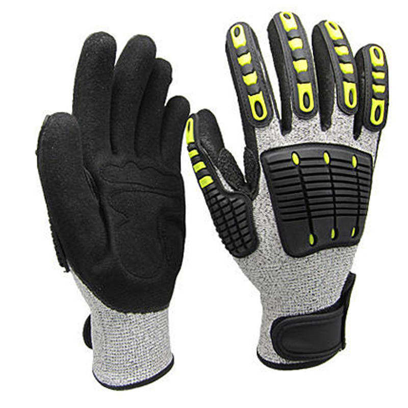 TPR Anti Cut Resistant Protection Impact Safety Mechanic Working Gloves