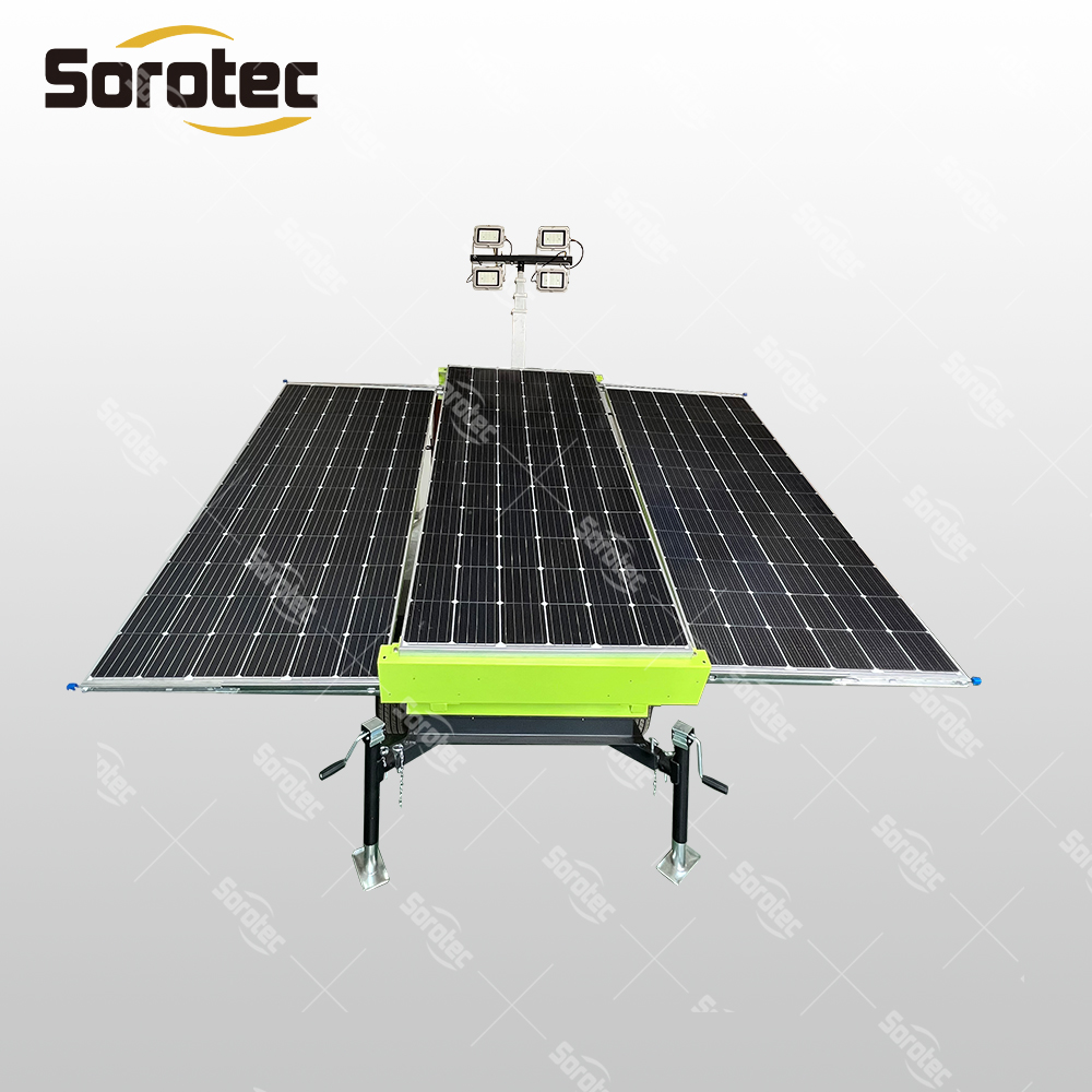 Portable Solar Light Tower Κατασκευαστής με ρυμουλκούμενο