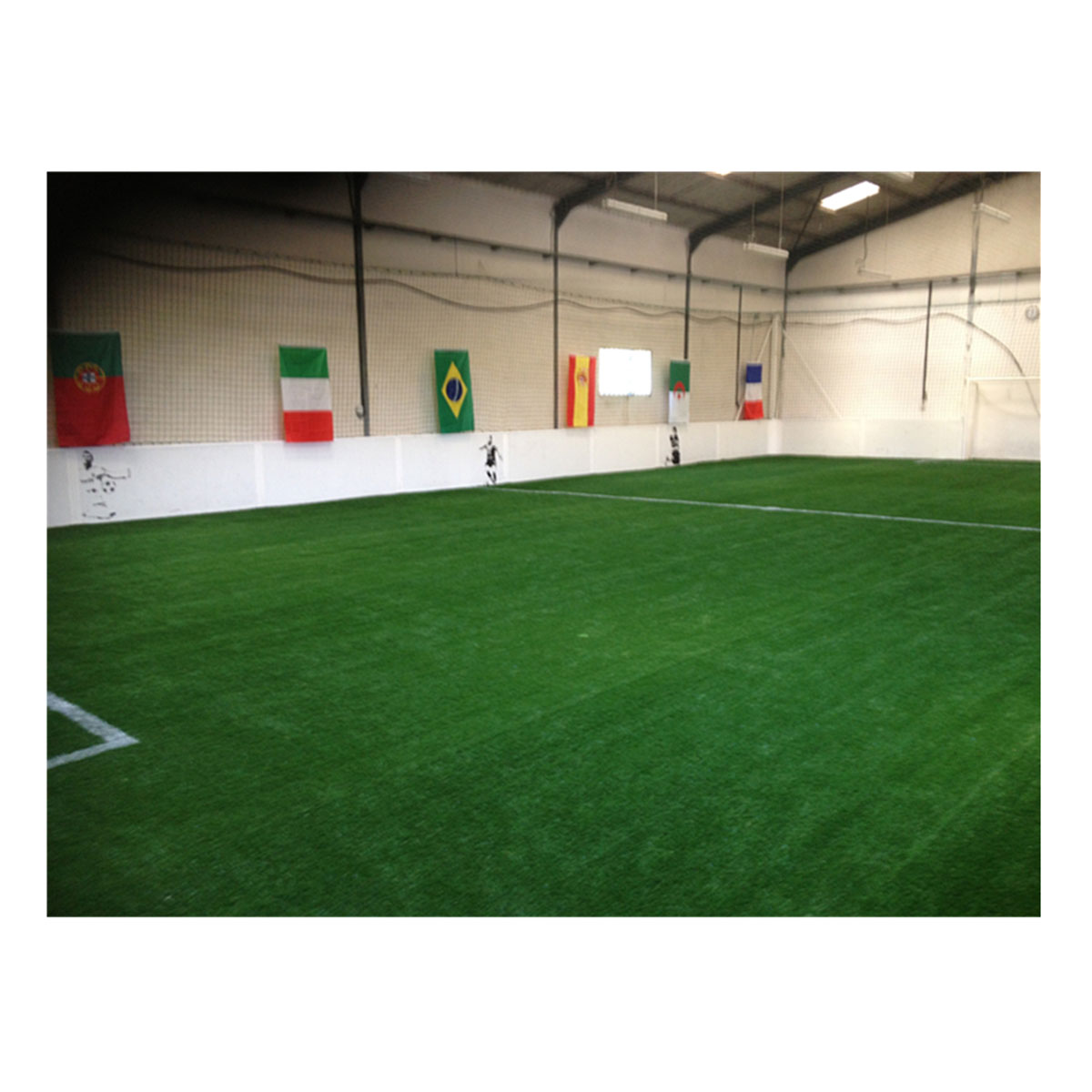 Super staark net infill kënschtlech Gras fir Fussball Mini Fussball Futsal Feld