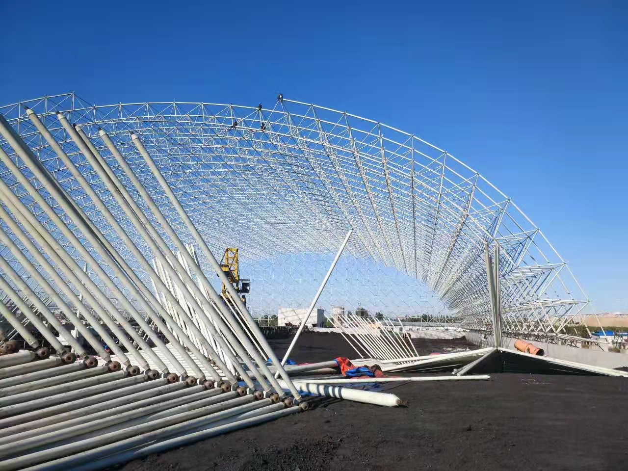 Ordos thermal power plant semi-circular steel structure space frame