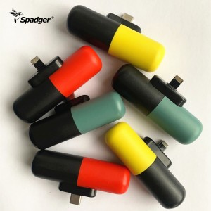 compact mini lipstick battery charger mini portable charger 1200mAh capsule power bank sekali pakai