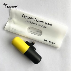Mini lápiz labial compacto cargador de batería mini cargador portátil 1200 mAh cápsula banco de energía uso único