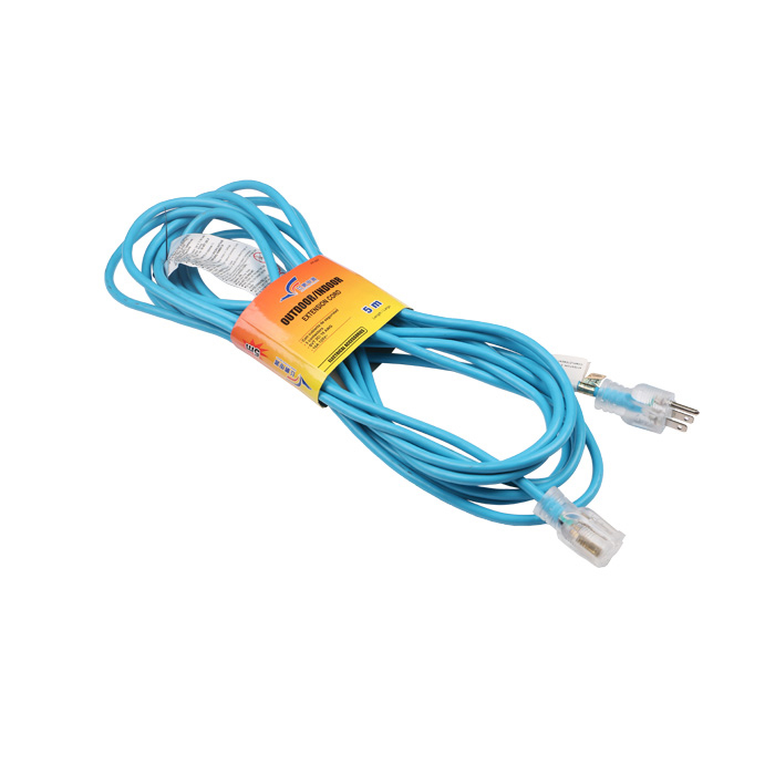 16AWG Power Outdoor Extension Cord with Light, Bright Orange Extension Cord