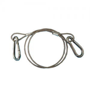 Resistance Corrosion And Chemical Security Double Loop 2 Carabiner Wire Cables In Custom Length