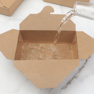 50 Paket- Kertas Sekali Pakai Ramah Lingkungan Untuk Pengepakan Keluarkan Kotak Wadah Makanan untuk Dapur