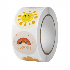 Aangepaste mooie stickerverpakking van design Sunlight-serie decoratieve sticker met 4 patronen