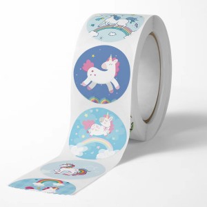 Oanpaste Unicorn Pattern Label Printing Gift Adhesive Label Stickers