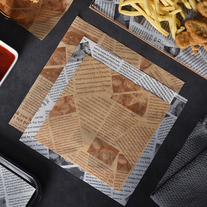 Individualiai atspausdintas vienkartinis biologiškai skaidus kūrybinis mėsainis sumuštinis kraft popierius, atsparus riebalams 2021 m.