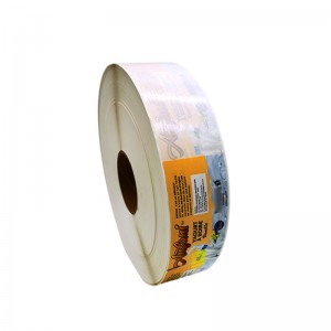 Tehase kohandatud trükimustri veekindel toidu PVC-ga kaetud paberist kleebise etikett