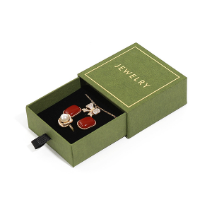 2022 ຈີນ FTY Custom Luxury Hot Stamping white printed Drawer Sliding satin Jewelry packaging gift Box
