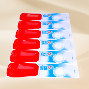 Anpassad färg Kraft Art Paper Offsettryck Skärpapperskort för tandborste Blisterpaketkort