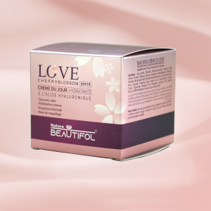 Kina grossist anpassad vikbar rosa packbox Kosmetisk presentförpackning för Cherryblossom Creme Du Jour Hydratante