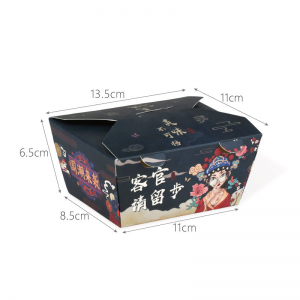Grossistförsäljning av papper stekt kycklingbox Behållare Takeaway Avhämtning Matförpackningslådor