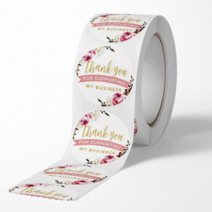 500 Thank You Roll Round Scrapbooking Sealing Tag Labels Thank You Sticker For Small Business