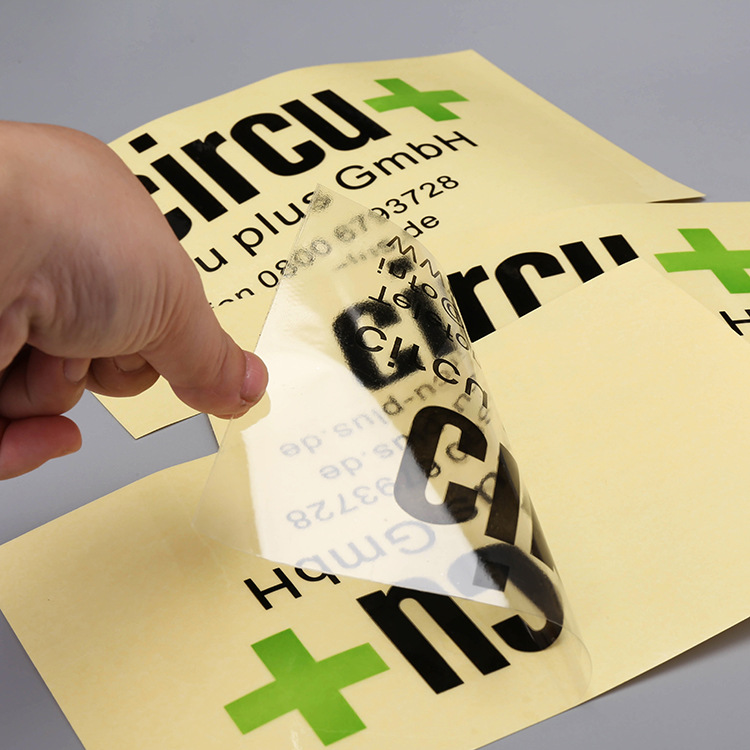 Водоотпорна приспособена лого печатена силна тркалезна транспарентна налепница на етикетата