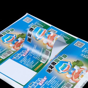 Autocolant imprimat personalizat Etichetă autocolantă albastră rezistentă la apă din PVC