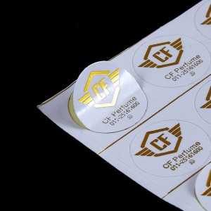Imprimare Cerc Transparent Gold Logo Parfum Autocolant adeziv