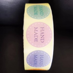 Individualizuotos spausdinimo ritininės apvalios lipnios etiketės lipdukai