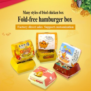 Custom disposable food grade cardboard hamburge...