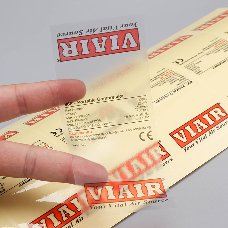 Etiquetas adesivas de vinil transparentes redondas transparentes personalizadas