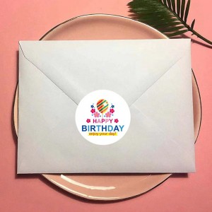 Fabrika e personalizuar etiketa Gëzuar ditëlindjen Shtypje faleminderit Ngjitëse etiketa ngjitëse për festën