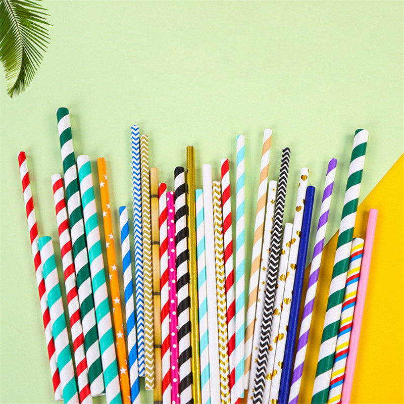 China wholesale supplier 25pcs food drink biodegradable white custom disposable paper wrapped straws para sa party drinkware supplies