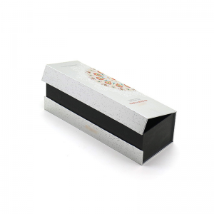 بسته بندی مغناطیسی نقره ای درجه بالا با جعبه سفت و سخت چاپ سفارشی آرم شخصی