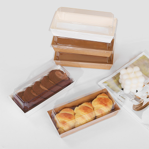 Спеціальний логотип виробника, що друкує коричневу упаковку для їжі, закуску, гамбургер, торт, подарункову паперову коробку з прозорим вікном