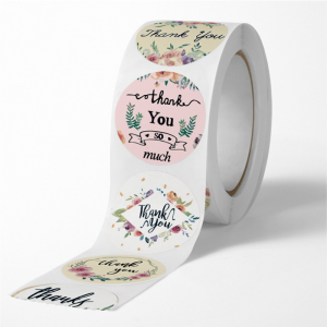 Amazon Custom Decorative Die Cut Coated Paper Printed Stickers អរគុណស្ទិកឃ័រសម្រាប់អ្នក