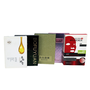 중국 도매 맞춤 코팅지 풀 컬러 인쇄 골판지 얼굴 마스크 스킨 케어 페이셜 마스크용 화장품 포장 상자