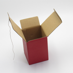 Brugerdefineret lille genanvendt rød farve print logo emballage papir boks